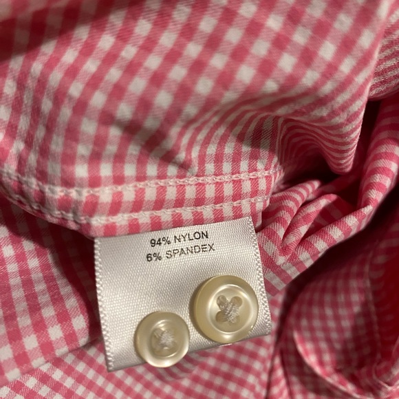 Peter Millar Summer Comfort Shirt Mens Medium Check Performance Stretch Pink - Picture 6 of 9